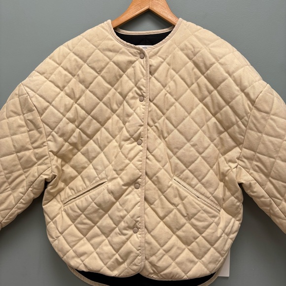 Totême Quilted Cotton Canvas Jacket Beige 34 - Picture 5 of 14